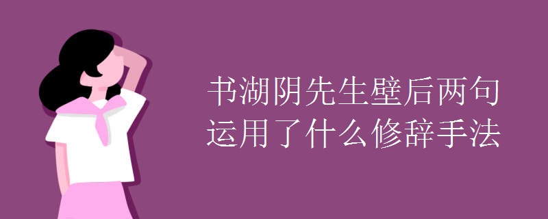 书湖阴先生壁后两句运用了什么修辞手法
