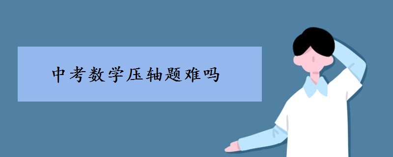 中考数学压轴题难吗