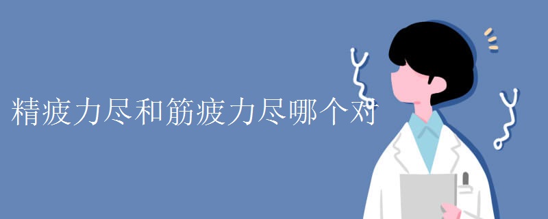 精疲力尽和筋疲力尽哪个对