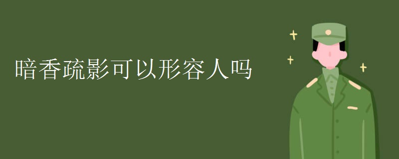暗香疏影可以形容人吗