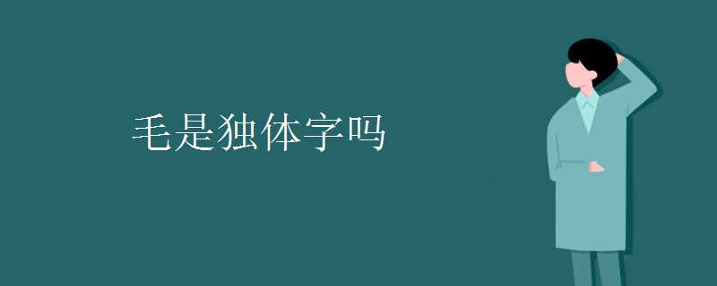 毛是独体字吗 毛是独体字吗