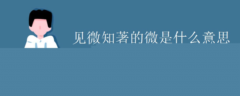 见微知著的微是什么意思