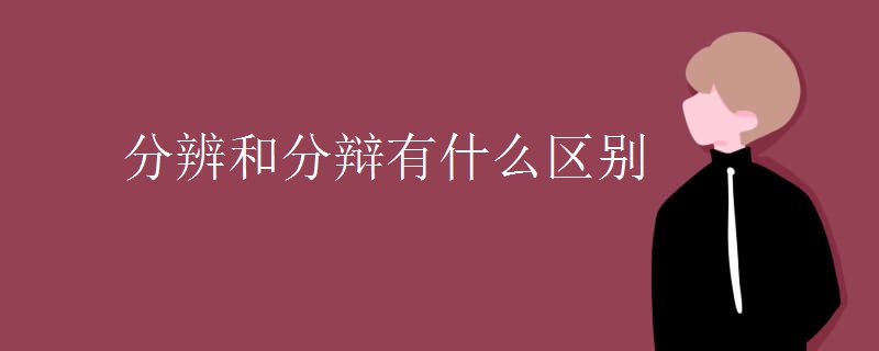 分辨和分辩有什么区别