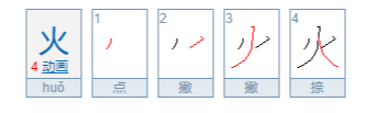 火的笔画顺序