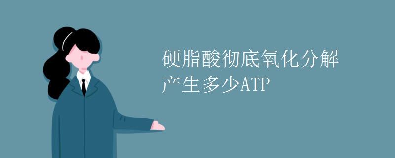 硬脂酸彻底氧化分解产生多少ATP