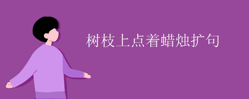 树枝上点着蜡烛扩句 树枝上点着蜡烛扩句