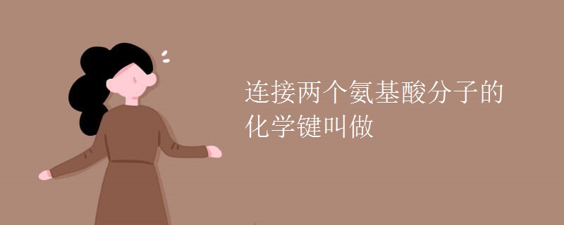 连接两个氨基酸分子的化学键叫做