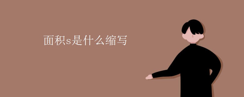 面积s是什么缩写