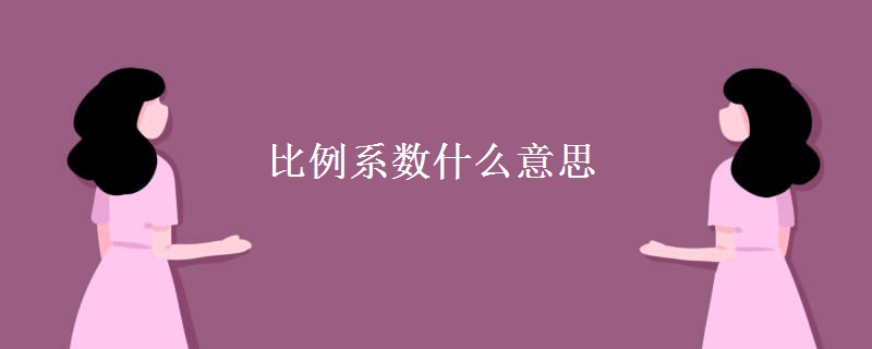 比例系数什么意思