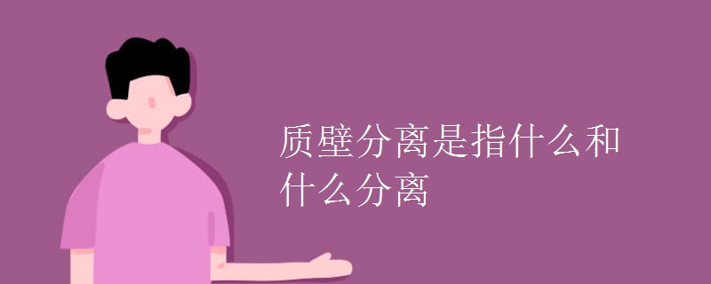 质壁分离是指什么和什么分离