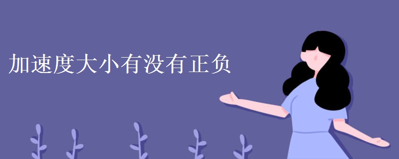 加速度大小有没有正负