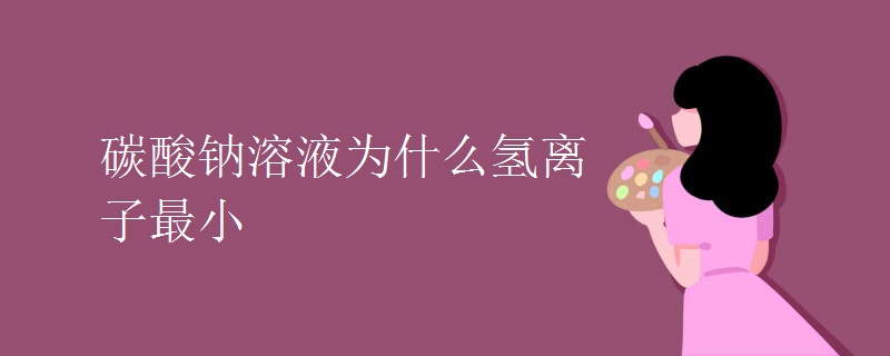 碳酸钠溶液为什么氢离子最小