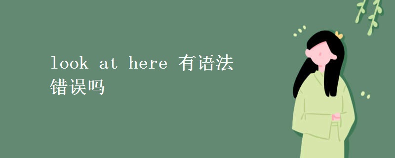 look at here 有语法错误吗