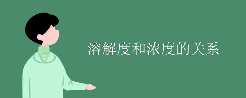 溶解度和浓度的关系