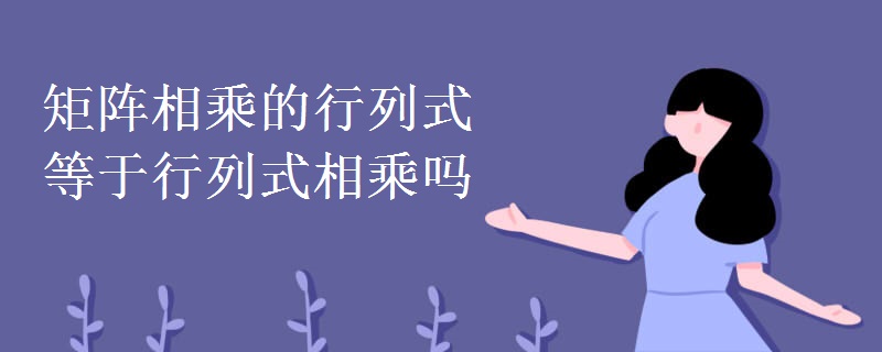 矩阵相乘的行列式等于行列式相乘吗