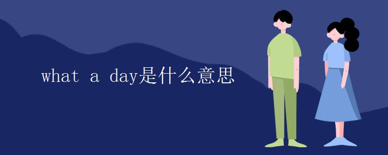 what a day是什么意思