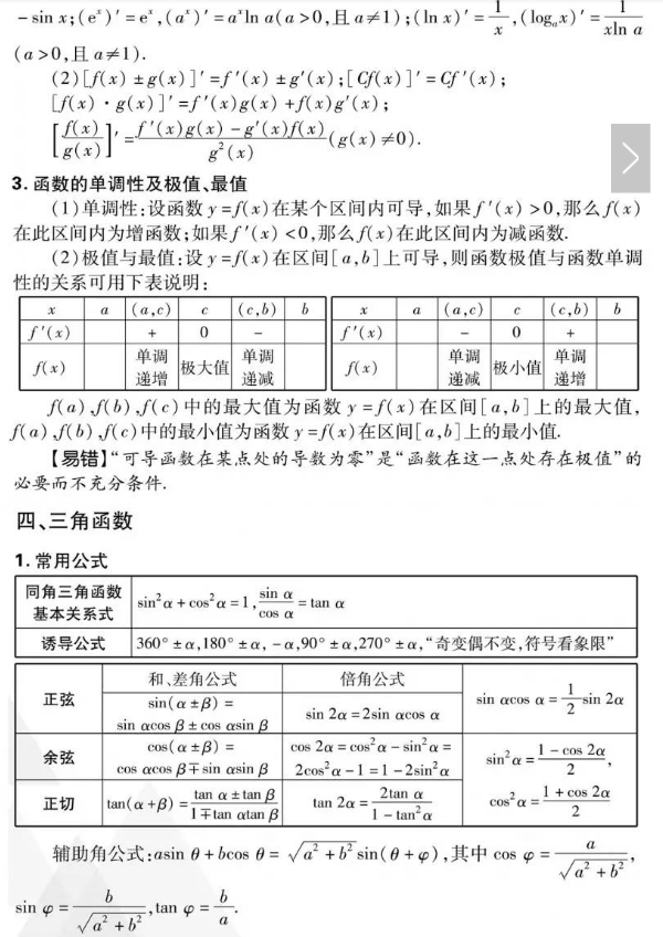 数学高频考点