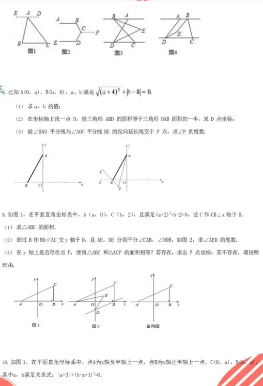 初一数学下册重点题型有哪些 如何学习