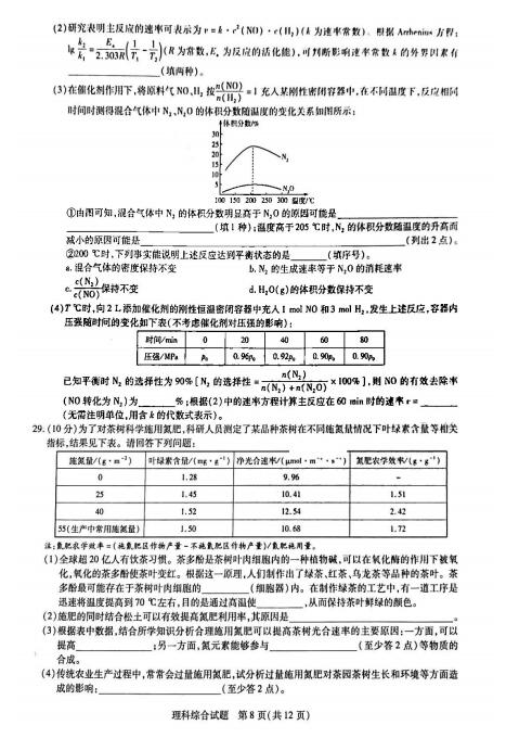 2022届天一大联考高三名校联盟理综考试题（图片版）8