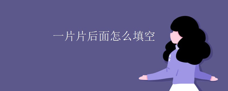 一片片后面怎么填空